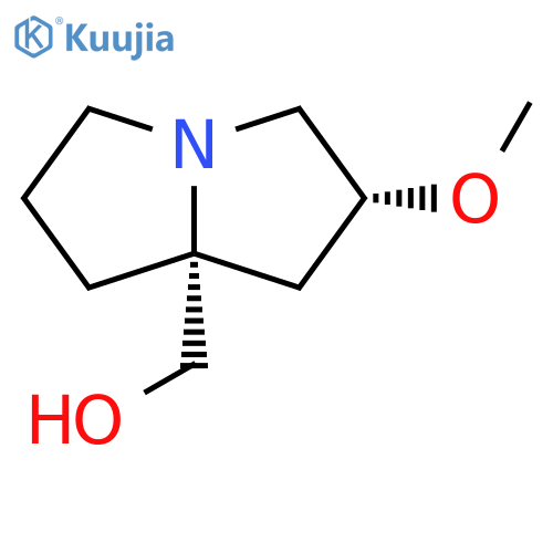 rel-(2R,8R)-2-methoxy-1,2,3,5,6,7-hexahydropyrrolizin-8-yl]methanol structure