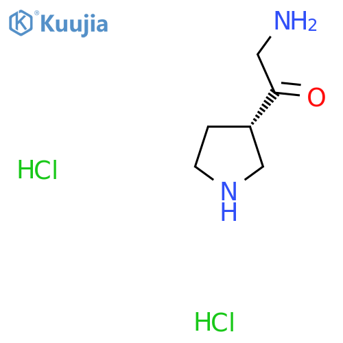 2-amino-1-(3S)-pyrrolidin-3-ylethan-1-one dihydrochloride structure