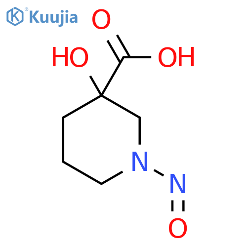 3-Hydroxy-1-nitrosopiperidine-3-carboxylic acid structure