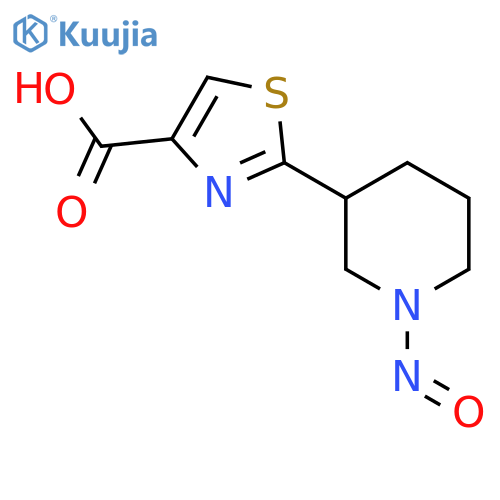 2-(1-Nitrosopiperidin-3-yl)-1,3-thiazole-4-carboxylic acid structure