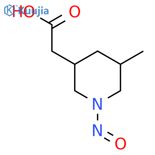 2-(5-Methyl-1-nitrosopiperidin-3-yl)acetic acid structure
