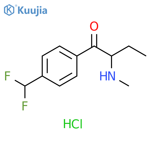1-4-(difluoromethyl)phenyl-2-(methylamino)butan-1-one hydrochloride structure
