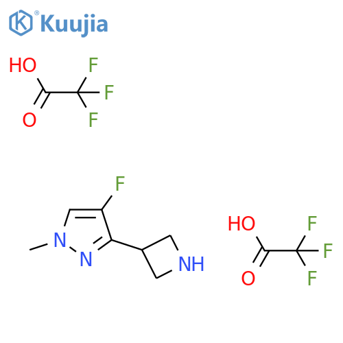 3-(azetidin-3-yl)-4-fluoro-1-methyl-1H-pyrazole, bis(trifluoroacetic acid) structure