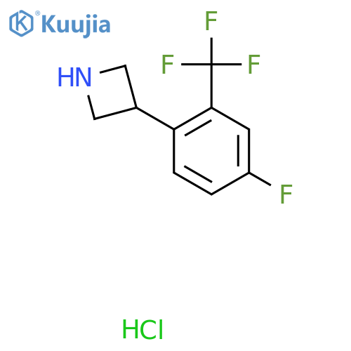 3-4-fluoro-2-(trifluoromethyl)phenylazetidine hydrochloride structure