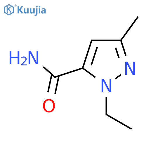 1-Ethyl-3-methyl-1H-pyrazole-5-carboxamide structure