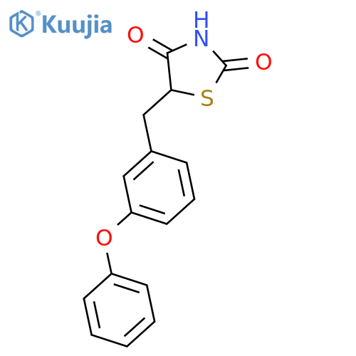 2,4-Thiazolidinedione, 5-[(3-phenoxyphenyl)methyl]- structure