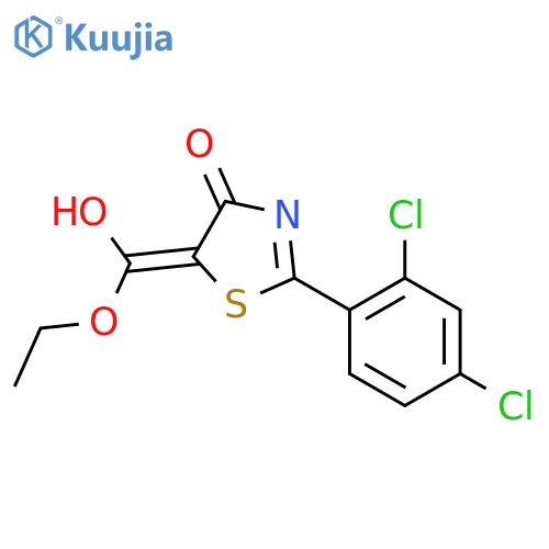 Ethyl 2-(2,4-dichlorophenyl)-4-hydroxythiazole-5-carboxylate structure