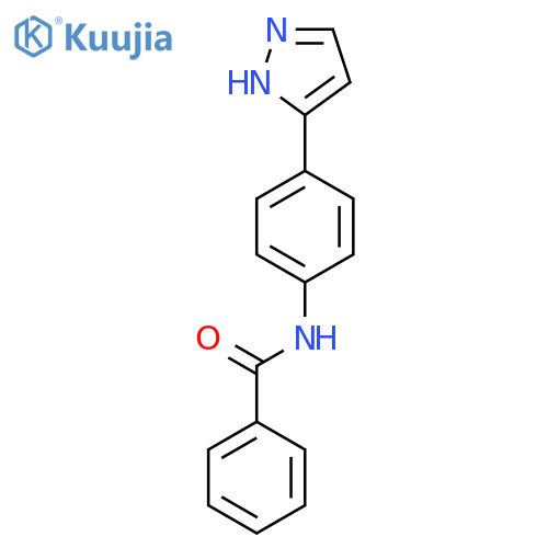 N-[4-(1H-pyrazol-3-yl)phenyl]benzamide structure