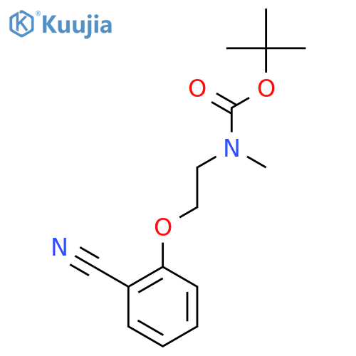 tert-butyl N-[2-(2-cyanophenoxy)ethyl]-N-methylcarbamate structure