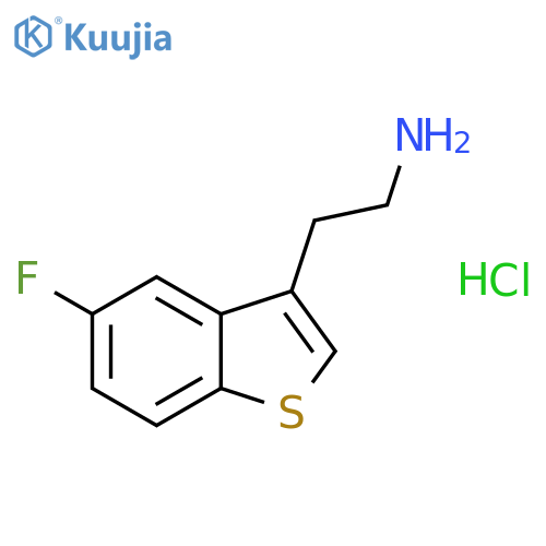 2-(5-fluoro-1-benzothiophen-3-yl)ethan-1-amine hydrochloride structure