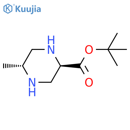 rac-tert-butyl (2R,5R)-5-methylpiperazine-2-carboxylate structure