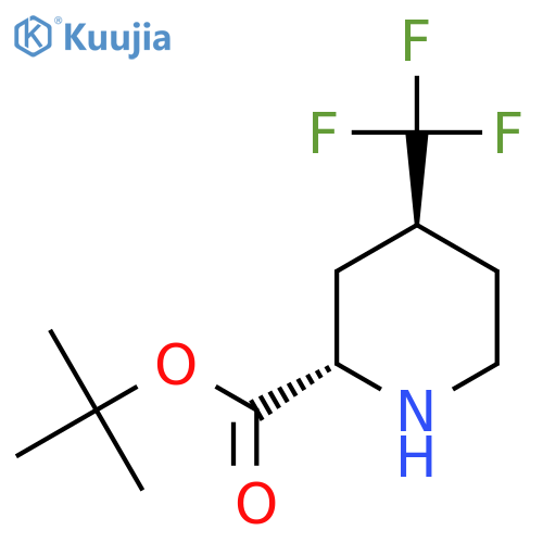 rac-tert-butyl (2R,4R)-4-(trifluoromethyl)piperidine-2-carboxylate structure