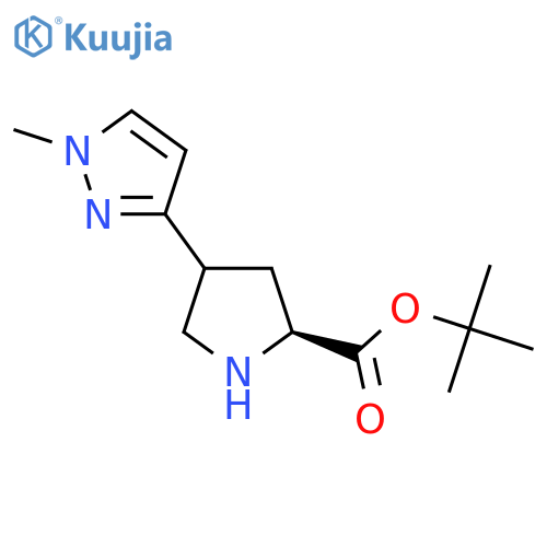 tert-butyl (2S)-4-(1-methyl-1H-pyrazol-3-yl)pyrrolidine-2-carboxylate structure