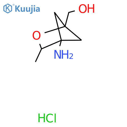 {4-amino-3-methyl-2-oxabicyclo2.1.1hexan-1-yl}methanol hydrochloride structure