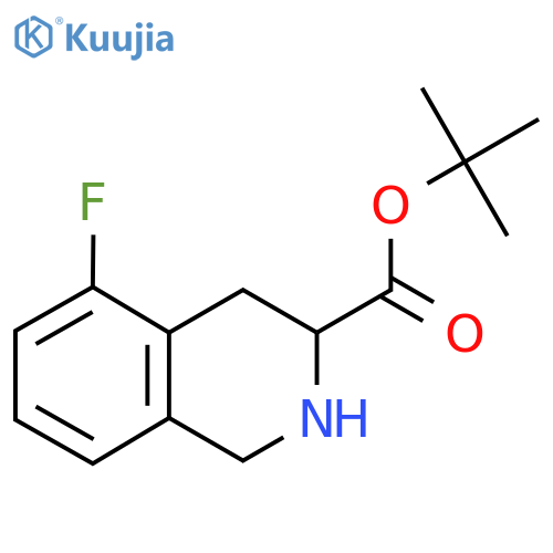 Tert-butyl 5-fluoro-1,2,3,4-tetrahydroisoquinoline-3-carboxylate structure