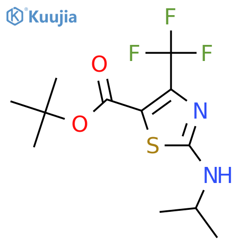 tert-butyl 2-(propan-2-yl)amino-4-(trifluoromethyl)-1,3-thiazole-5-carboxylate structure