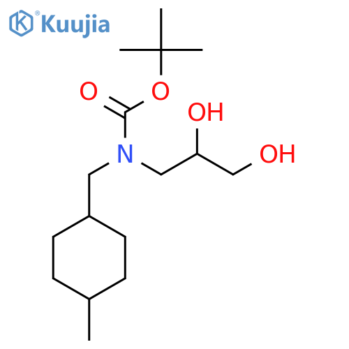 tert-butyl N-(2,3-dihydroxypropyl)-N-(4-methylcyclohexyl)methylcarbamate structure