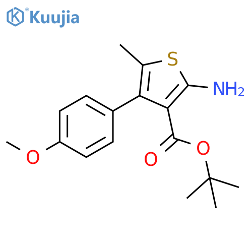 Tert-butyl 2-amino-4-(4-methoxyphenyl)-5-methylthiophene-3-carboxylate structure