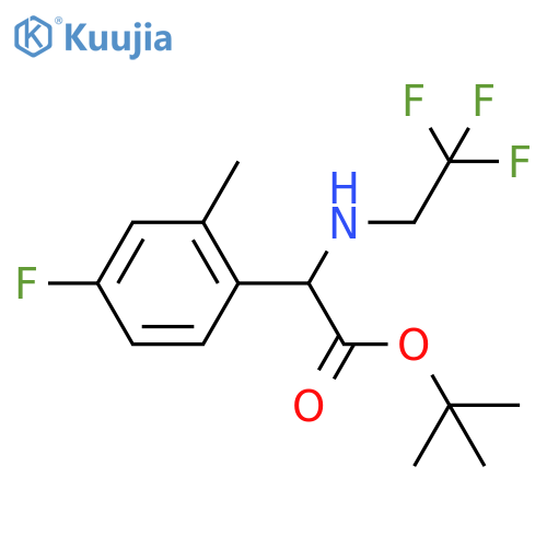 tert-butyl 2-(4-fluoro-2-methylphenyl)-2-(2,2,2-trifluoroethyl)aminoacetate structure