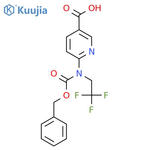 6-{(benzyloxy)carbonyl(2,2,2-trifluoroethyl)amino}pyridine-3-carboxylic acid structure