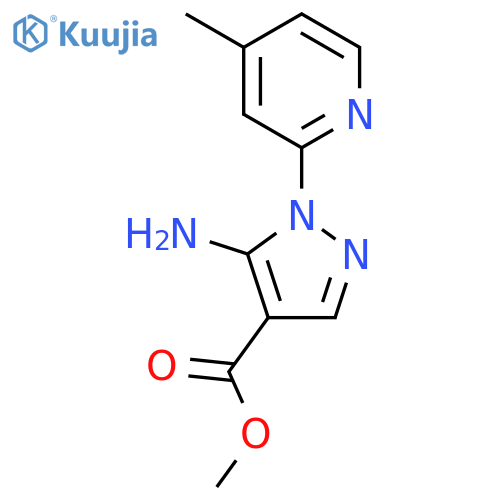 methyl 5-amino-1-(4-methylpyridin-2-yl)-1H-pyrazole-4-carboxylate structure