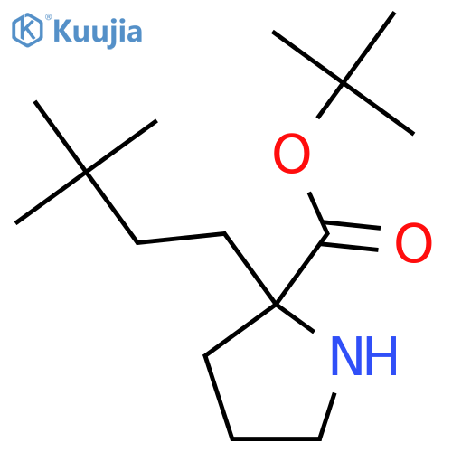 Tert-butyl 2-(3,3-dimethylbutyl)pyrrolidine-2-carboxylate structure