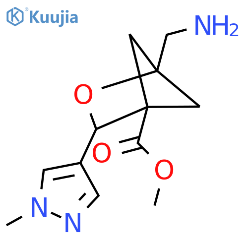 methyl 1-(aminomethyl)-3-(1-methyl-1H-pyrazol-4-yl)-2-oxabicyclo2.1.1hexane-4-carboxylate structure