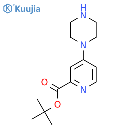 Tert-butyl 4-(piperazin-1-yl)pyridine-2-carboxylate structure