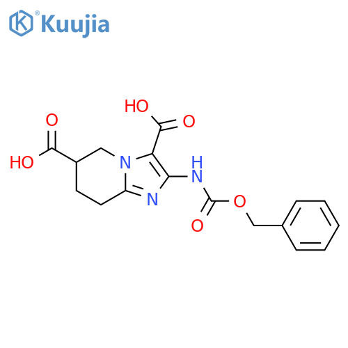 2-{(benzyloxy)carbonylamino}-5H,6H,7H,8H-imidazo1,2-apyridine-3,6-dicarboxylic acid structure