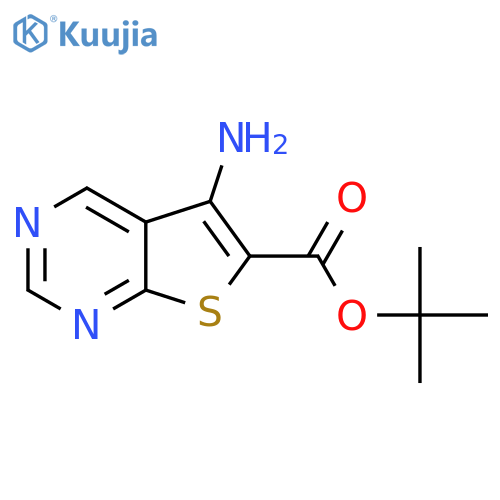 tert-butyl 5-aminothieno2,3-dpyrimidine-6-carboxylate structure