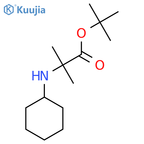Tert-butyl 2-(cyclohexylamino)-2-methylpropanoate structure