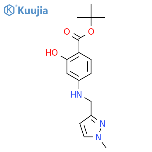 tert-butyl 2-hydroxy-4-{(1-methyl-1H-pyrazol-3-yl)methylamino}benzoate structure