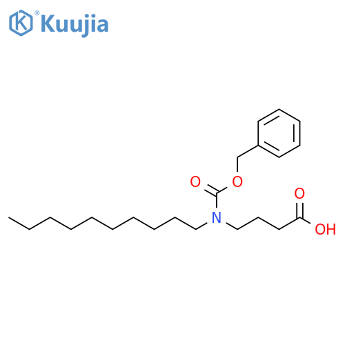 4-{(benzyloxy)carbonyl(decyl)amino}butanoic acid structure