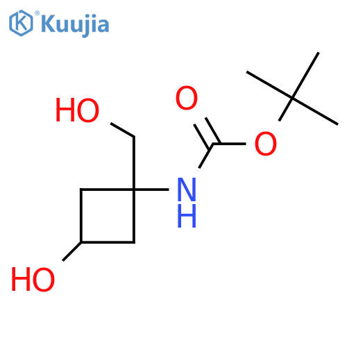 tert-butyl N-(1s,3s)-3-hydroxy-1-(hydroxymethyl)cyclobutylcarbamate structure