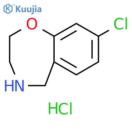 8-chloro-2,3,4,5-tetrahydro-1,4-benzoxazepine hydrochloride structure