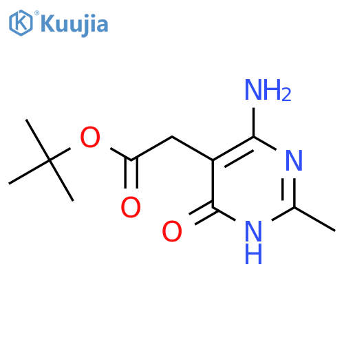 Tert-butyl 2-(4-amino-2-methyl-6-oxo-1,6-dihydropyrimidin-5-yl)acetate structure