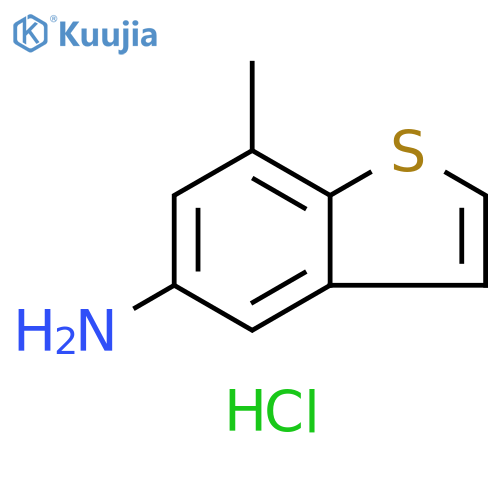 7-methyl-1-benzothiophen-5-amine hydrochloride structure