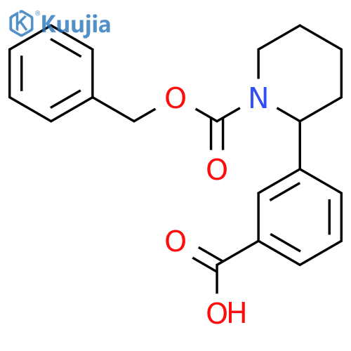 3-{1-(benzyloxy)carbonylpiperidin-2-yl}benzoic acid structure