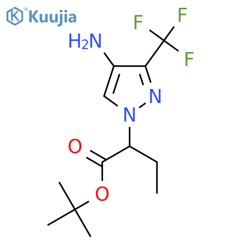 tert-butyl 2-4-amino-3-(trifluoromethyl)-1H-pyrazol-1-ylbutanoate structure