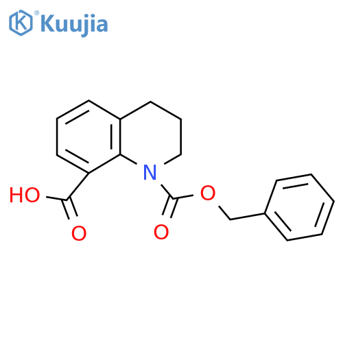 1-[(Benzyloxy)carbonyl]-1,2,3,4-tetrahydroquinoline-8-carboxylic acid structure