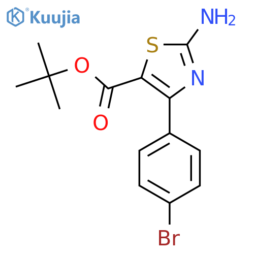 Tert-butyl 2-amino-4-(4-bromophenyl)-1,3-thiazole-5-carboxylate structure