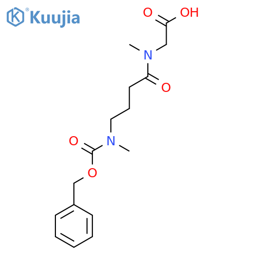 2-(4-{(benzyloxy)carbonyl(methyl)amino}-N-methylbutanamido)acetic acid structure