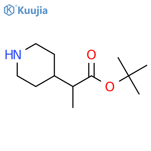 tert-butyl 2-(piperidin-4-yl)propanoate structure