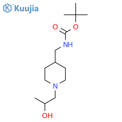 tert-butyl N-{1-(2-hydroxypropyl)piperidin-4-ylmethyl}carbamate structure