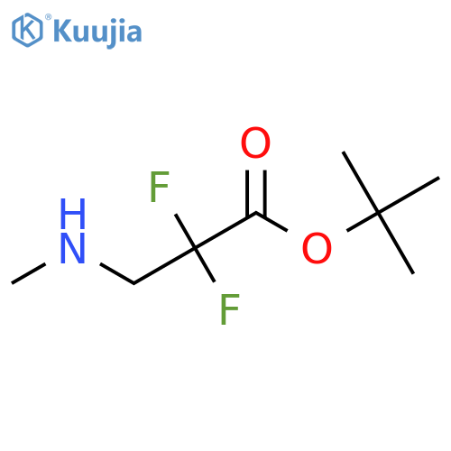 Tert-butyl 2,2-difluoro-3-(methylamino)propanoate structure