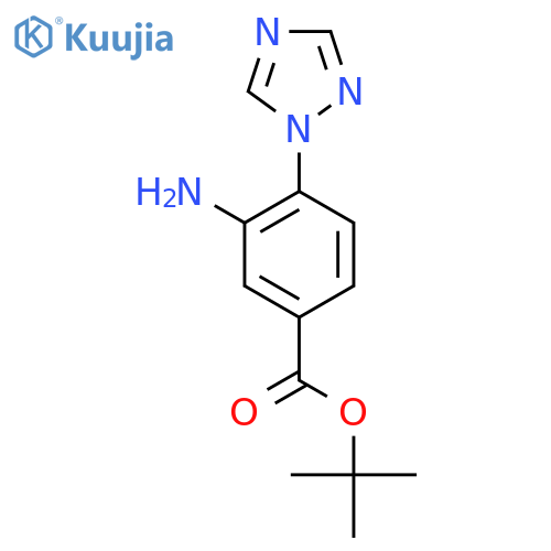 tert-butyl 3-amino-4-(1H-1,2,4-triazol-1-yl)benzoate structure