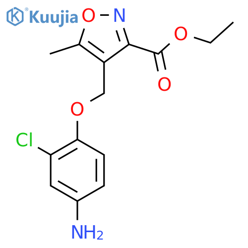 Ethyl 4-[(4-amino-2-chlorophenoxy)methyl]-5-methyl-1,2-oxazole-3-carboxylate structure