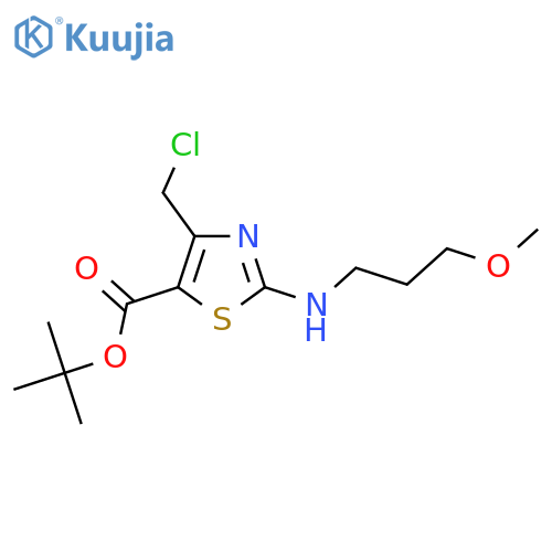 tert-butyl 4-(chloromethyl)-2-(3-methoxypropyl)amino-1,3-thiazole-5-carboxylate structure