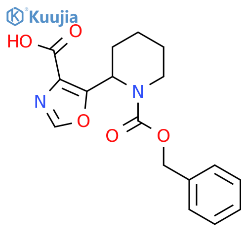 5-{1-(benzyloxy)carbonylpiperidin-2-yl}-1,3-oxazole-4-carboxylic acid structure