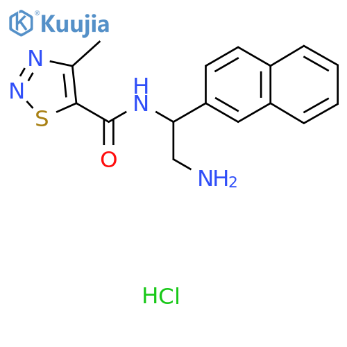 N-2-amino-1-(naphthalen-2-yl)ethyl-4-methyl-1,2,3-thiadiazole-5-carboxamide hydrochloride structure